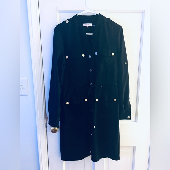 CK Calvin Klein Black Button Down Dress - Picture 8 of 11